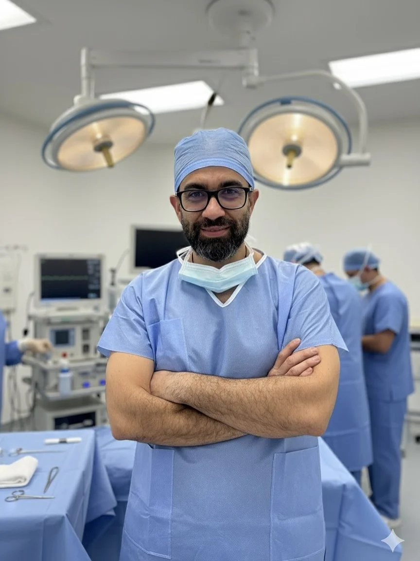 Dr. Daniel Edde em ambiente cirúrgico